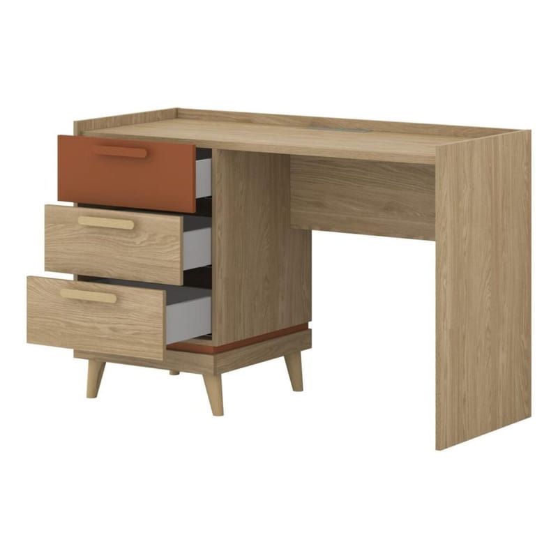 Skrivbord Scandi med 3 lådor - Oljerad Ek - Möbler - Hemmakontor - Skrivbord