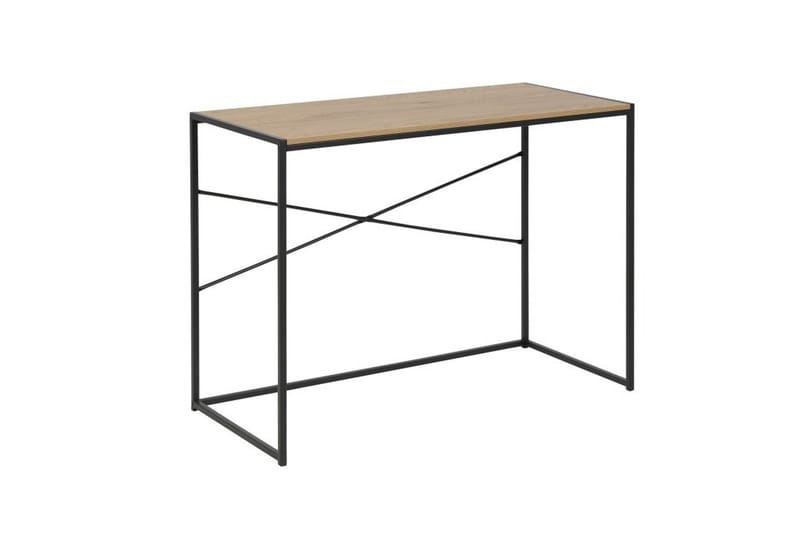 SEAFORD Skrivbord 100x45x75 cm Ek/Svart - Möbler - Hemmakontor - Skrivbord
