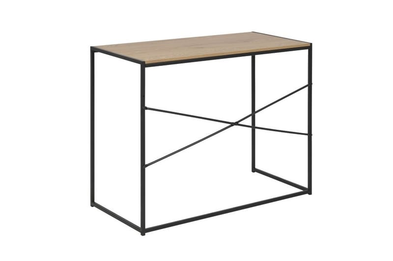 SEAFORD Skrivbord 100x45x75 cm Ek/Svart - Möbler - Hemmakontor - Skrivbord