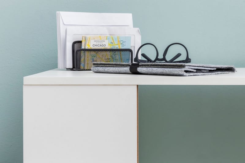 Shuping Skrivbord 120 cm med Förvaring Hyllor - Vit - Möbler - Hemmakontor - Skrivbord