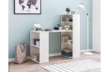 Shuping Skrivbord 120 cm med Förvaring Hyllor - Vit - Möbler - Hemmakontor - Skrivbord