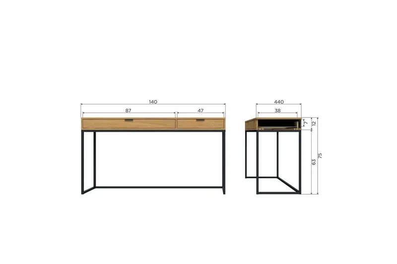 Skrivbord Silas - Ek, Ek - Möbler - Hemmakontor - Skrivbord