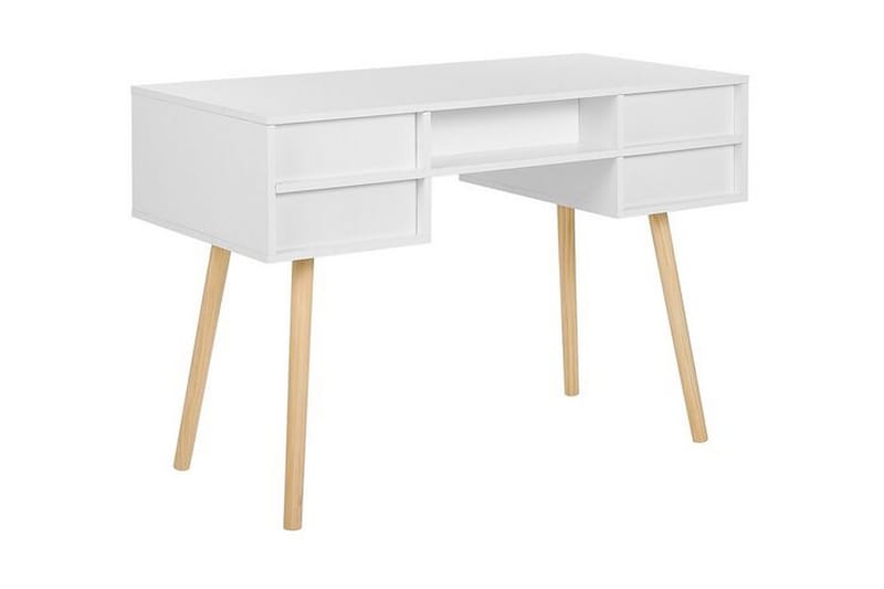 Skrivbord 110 x 55 cm vit LEVIN - Vit - Möbler - Hemmakontor - Skrivbord