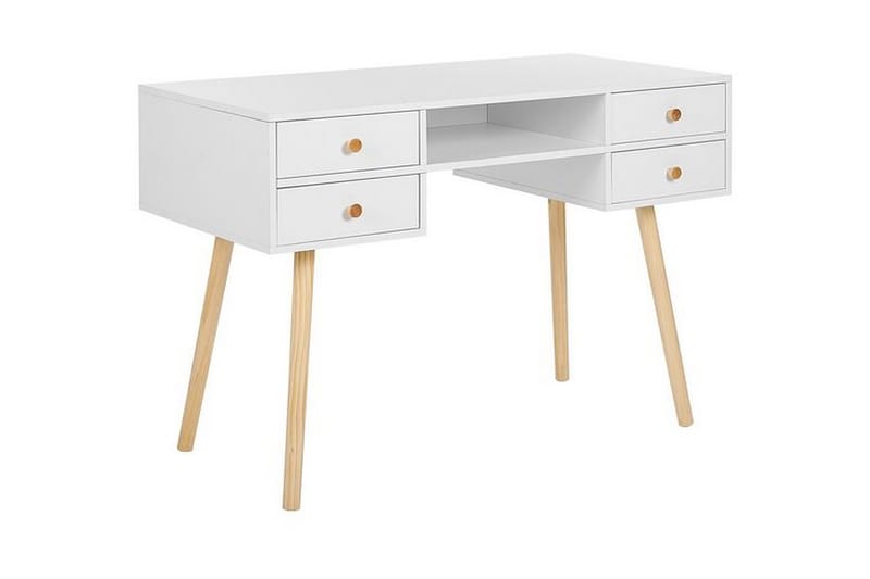 Skrivbord 110 x 55 cm vit LEVIN - Vit - Möbler - Hemmakontor - Skrivbord