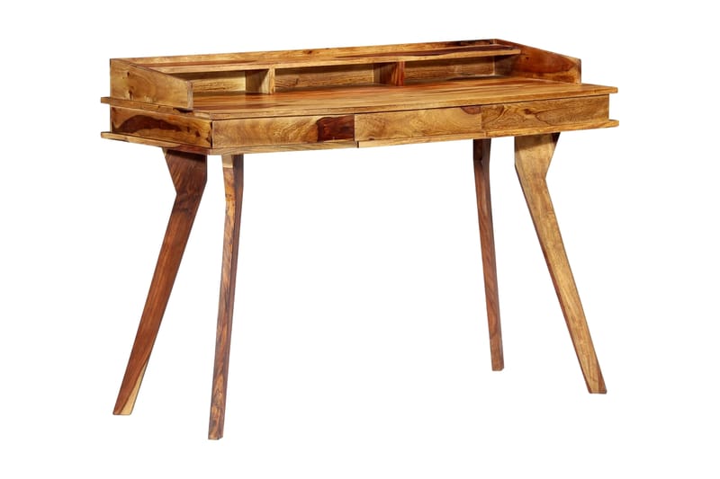 Skrivbord 115x50x85 cm massivt sheshamträ - Brun - Möbler - Hemmakontor - Skrivbord