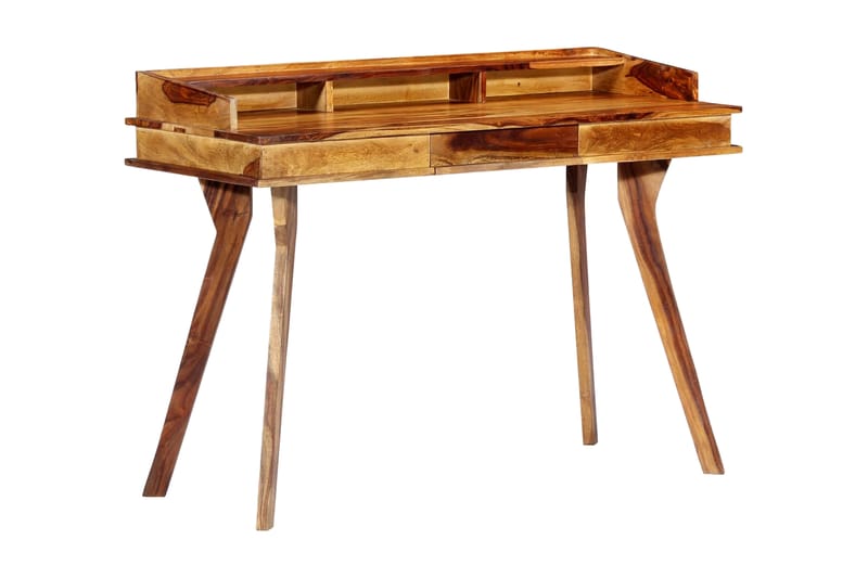 Skrivbord 115x50x85 cm massivt sheshamträ - Brun - Möbler - Hemmakontor - Skrivbord