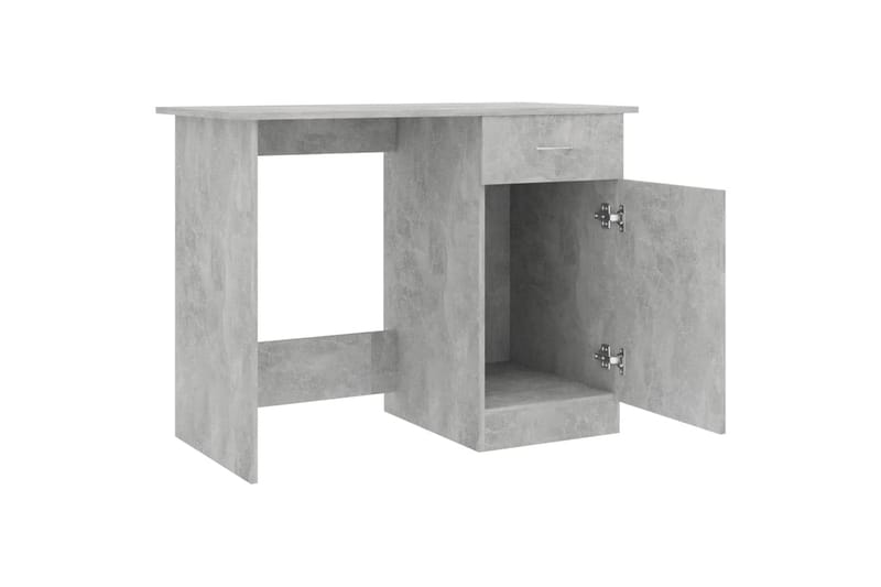 Skrivbord betonggrå 100x50x76 cm spånskiva - Grå - Skrivbord - Bord