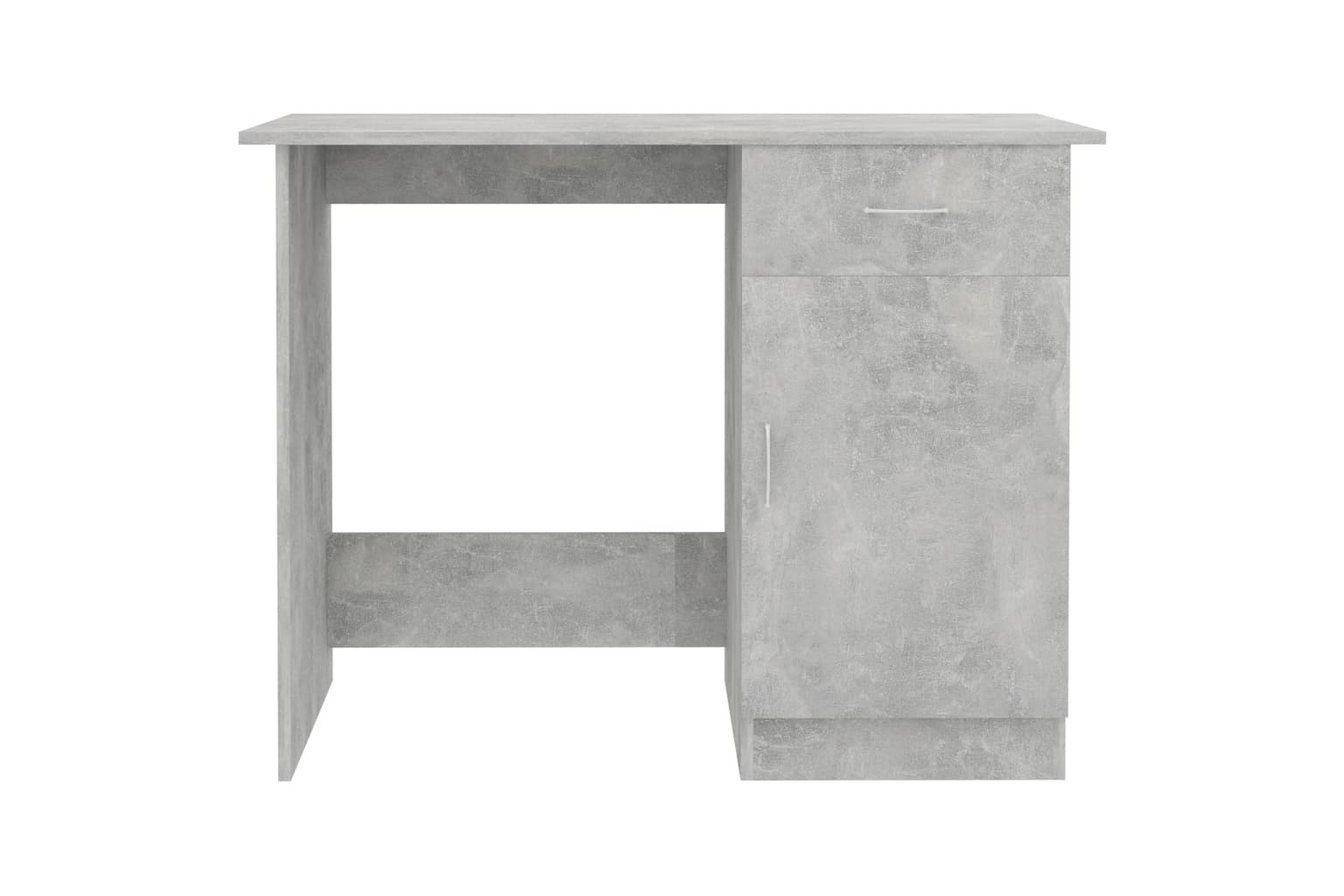 Skrivbord betonggrå 100x50x76 cm spånskiva – Grå