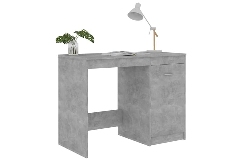 Skrivbord betonggrå 100x50x76 cm spånskiva - Grå - Möbler - Hemmakontor - Skrivbord