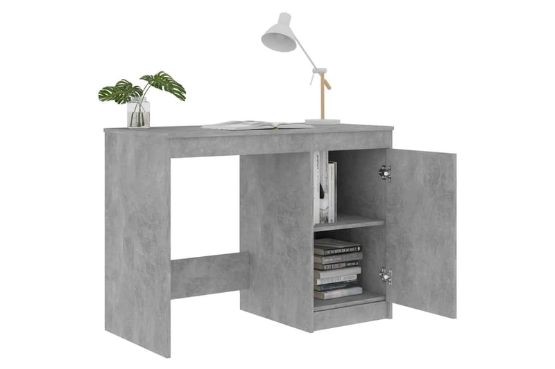 Skrivbord betonggrå 100x50x76 cm spånskiva - Grå - Möbler - Hemmakontor - Skrivbord