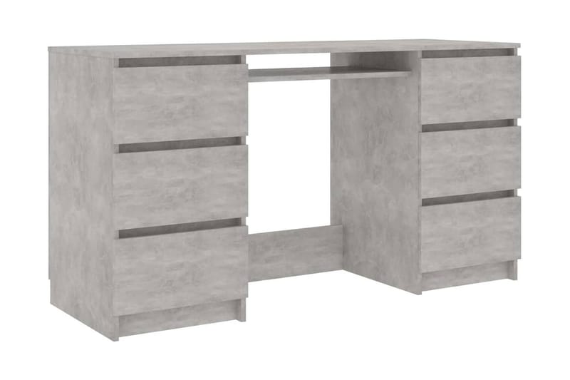 Skrivbord betonggrå 140x50x77 cm spånskiva - Grå - Skrivbord - Bord