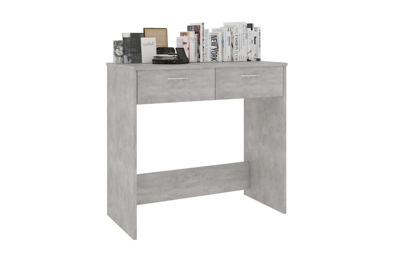 Skrivbord betonggrå 80x40x75 cm spånskiva - Grå - Möbler - Hemmakontor - Skrivbord