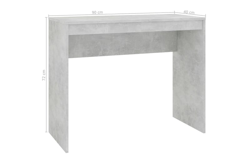 Skrivbord betonggrå 90x40x72 cm spånskiva - Grå - Skrivbord - Bord