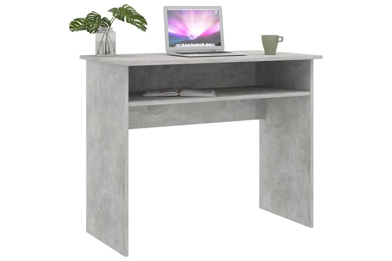 Skrivbord betonggrå 90x50x74 cm spånskiva - Grå - Möbler - Hemmakontor - Skrivbord