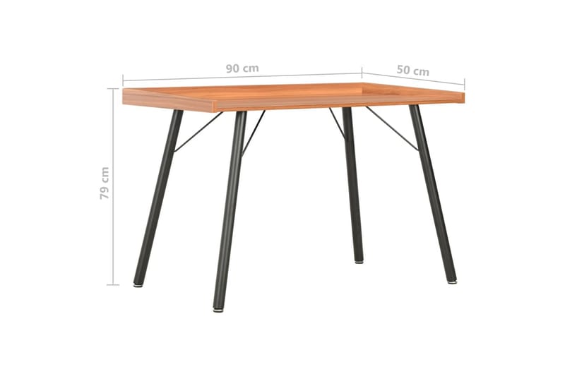 Skrivbord brun 90x50x79 cm - Brun - Möbler - Hemmakontor - Skrivbord