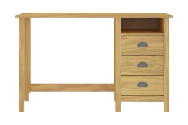 Skrivbord Hill Range med 3 lådor 120x50x74 cm massiv furu - Brun - Möbler - Hemmakontor - Skrivbord