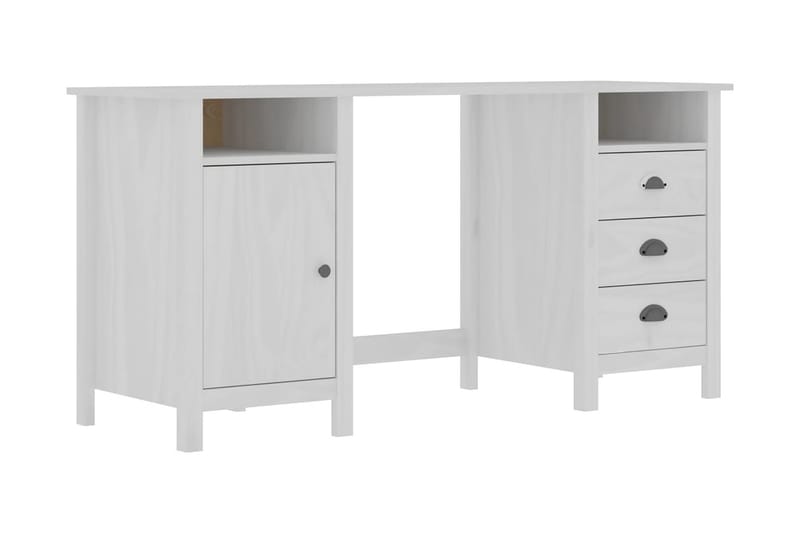 Skrivbord Hill Range vit 150x50x74 cm massiv furu - Vit - Möbler - Hemmakontor - Skrivbord