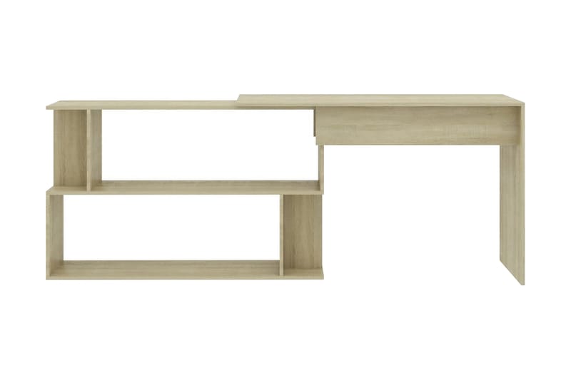 Skrivbord hörn sonoma-ek 200x50x76 cm spånskiva - Brun - Möbler - Hemmakontor - Skrivbord