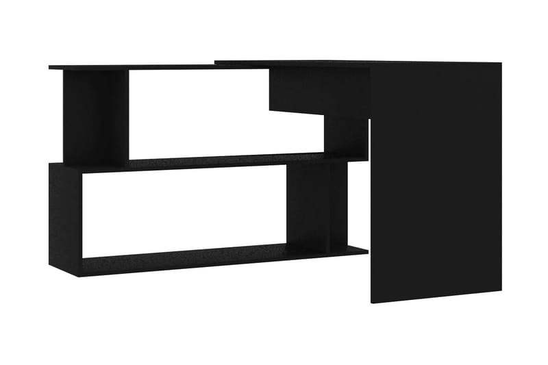 Skrivbord hörn svart 200x50x76 cm spånskiva - Svart - Skrivbord - Bord