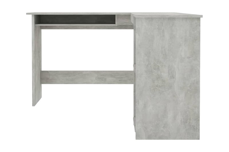 Skrivbord L-format betonggrå 120x140x75 cm spånskiva - Grå - Möbler - Hemmakontor - Skrivbord