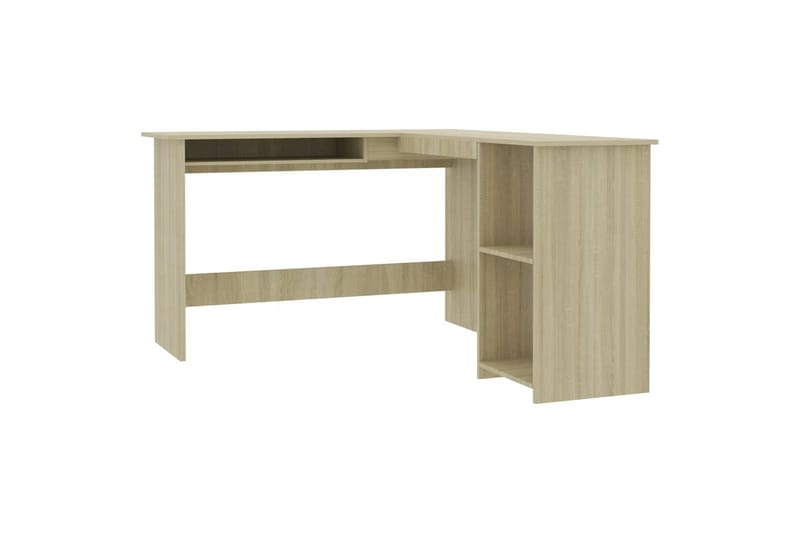 Skrivbord L-format sonoma-ek 120x140x75 cm spånskiva - Brun - Möbler - Hemmakontor - Skrivbord