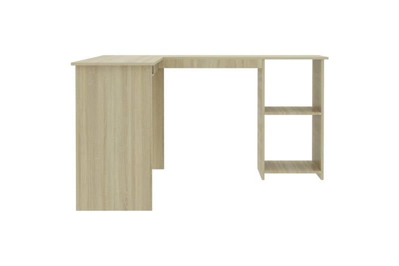 Skrivbord L-format sonoma-ek 120x140x75 cm spånskiva - Brun - Möbler - Hemmakontor - Skrivbord