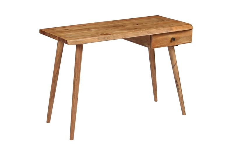 Skrivbord massivt akaciaträ 110x50x76 cm - Brun - Möbler - Hemmakontor - Skrivbord