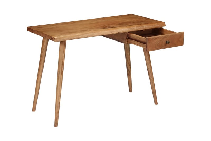 Skrivbord massivt akaciaträ 110x50x76 cm - Brun - Möbler - Hemmakontor - Skrivbord