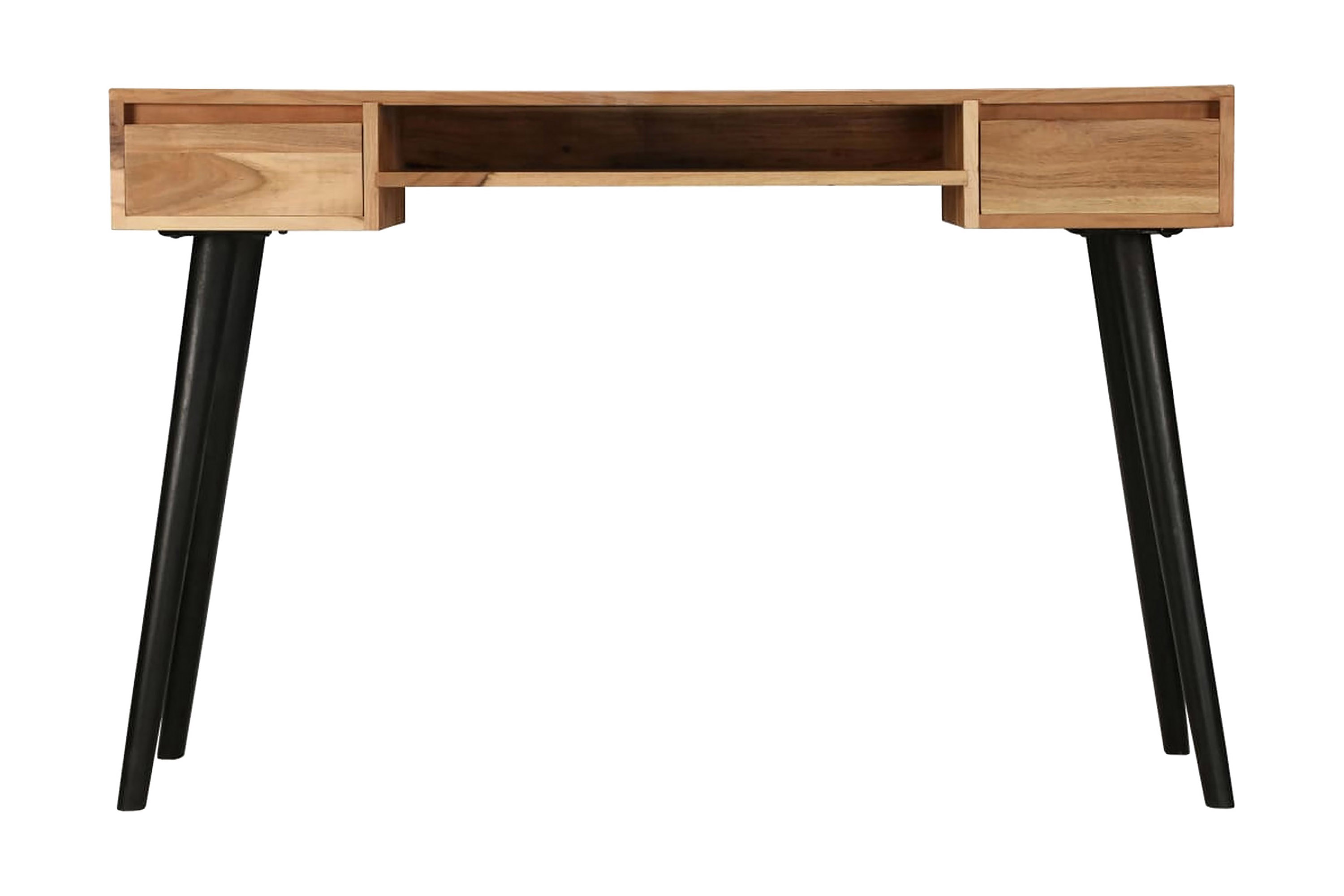 Skrivbord massivt akaciaträ 118x45x76 cm – Brun