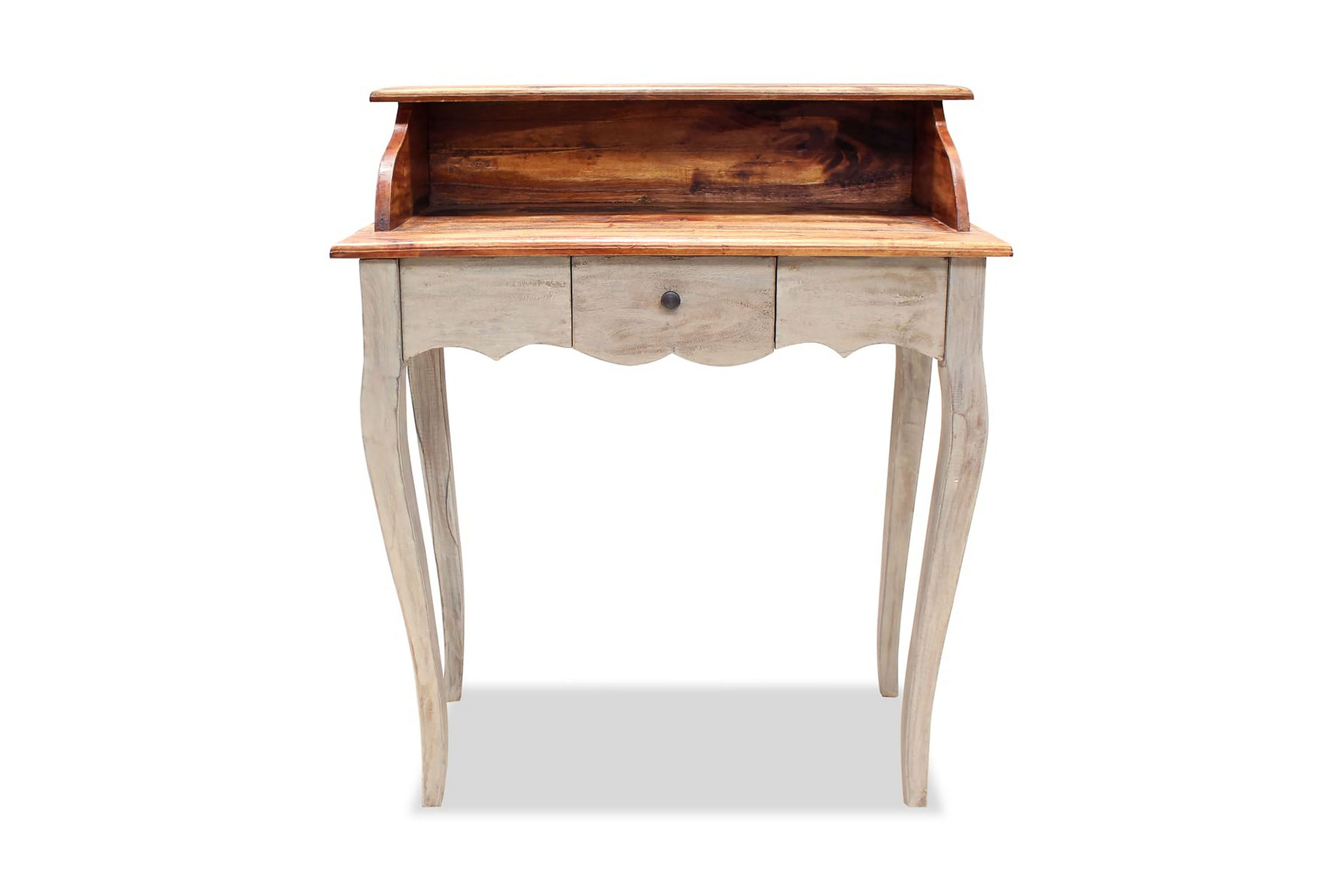Skrivbord massivt återvunnet trä 80x40x92 cm – Brun