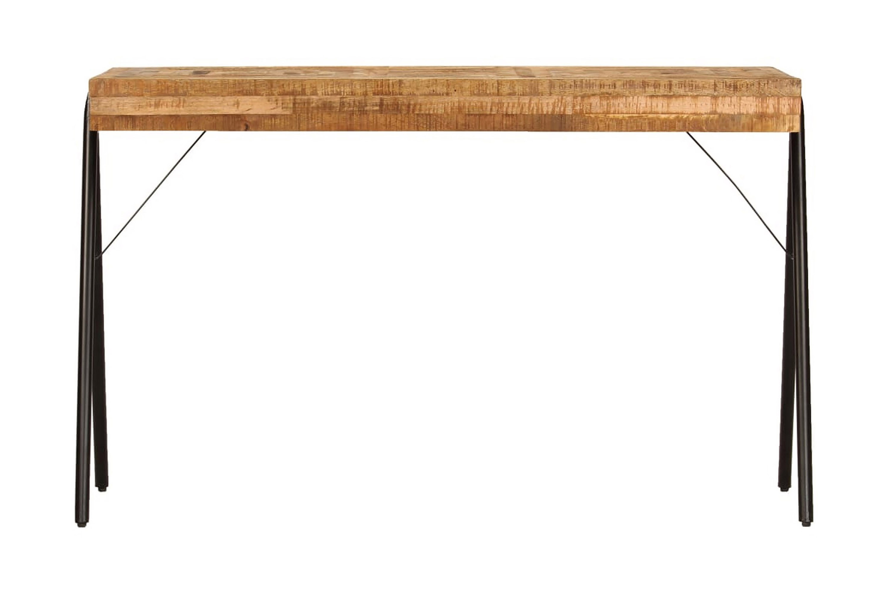 Skrivbord massivt mangoträ 118x50x75 cm – Brun
