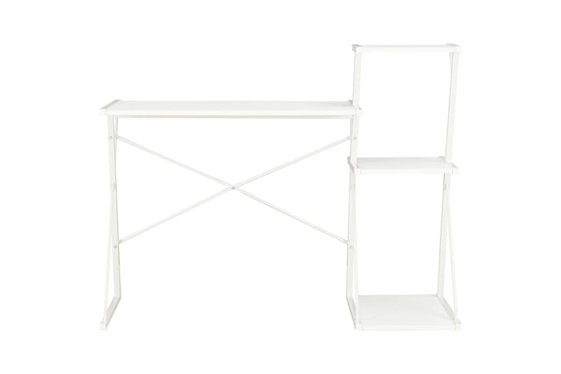 Skrivbord med hylla vit 116x50x93 cm - Vit - Skrivbord - Bord