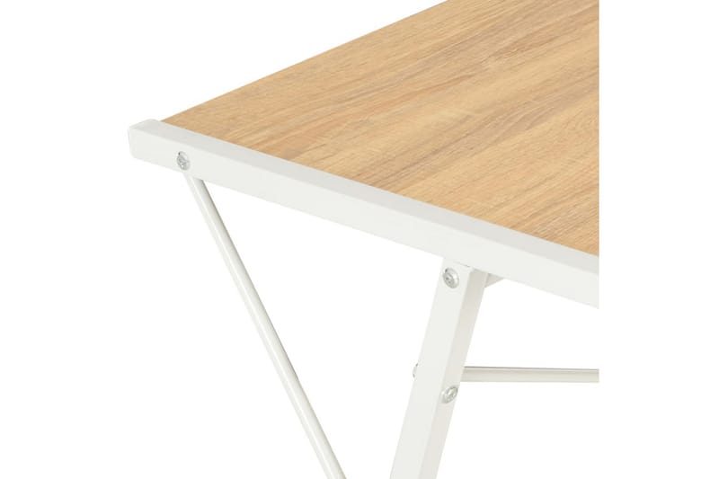 Skrivbord med hylla vit och ek 116x50x93 cm - Vit - Möbler - Hemmakontor - Skrivbord