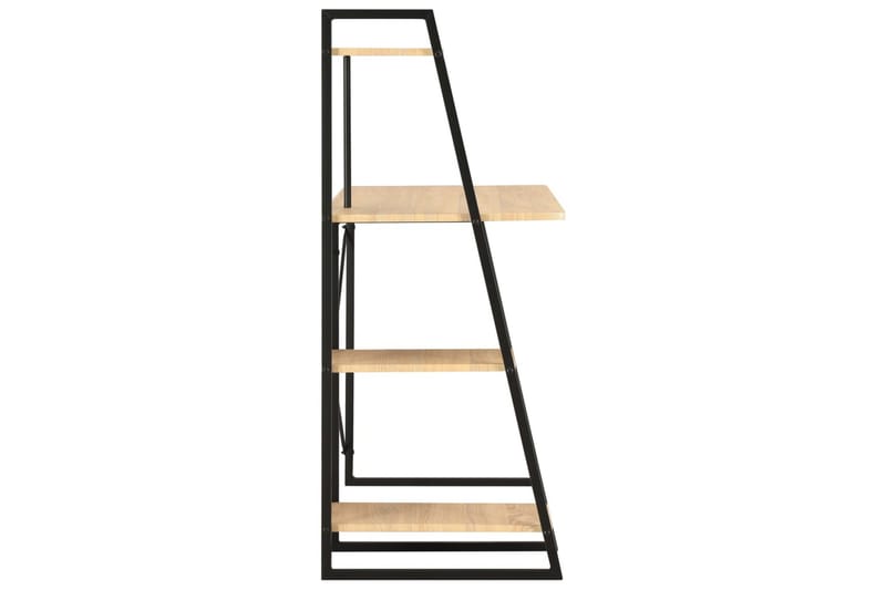 Skrivbord med hyllenhet svart och ek 102x50x117 cm - Svart - Möbler - Hemmakontor - Skrivbord