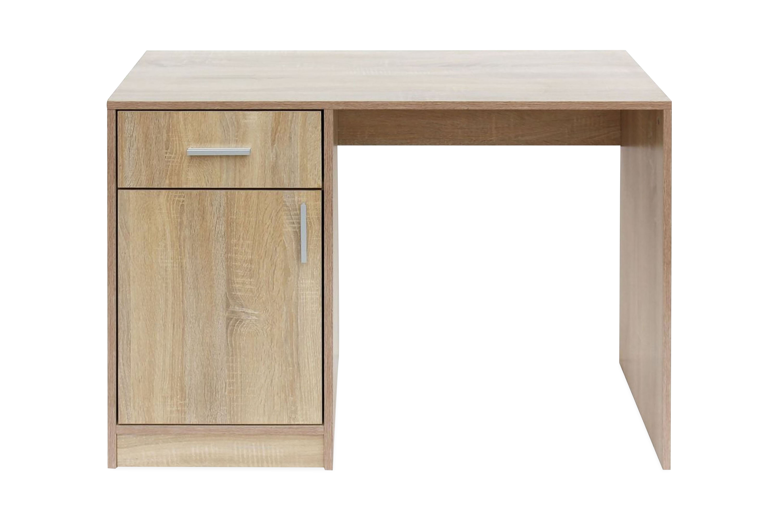 Skrivbord med låda och skåp ek 100x40x73 cm – Brun