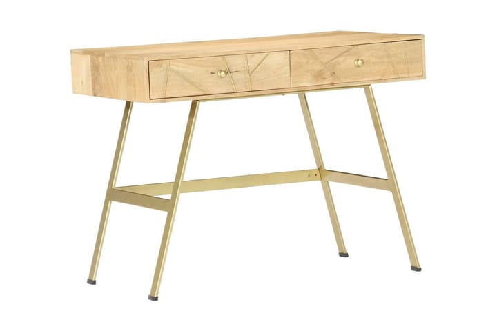 Skrivbord med lådor 100x55x75 cm massivt mangoträ - Brun - Bord - Sekretär - Skrivbord