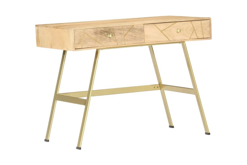 Skrivbord med lådor 100x55x75 cm massivt mangoträ - Brun - Möbler - Hemmakontor - Skrivbord