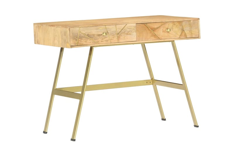 Skrivbord med lådor 100x55x75 cm massivt mangoträ - Brun - Möbler - Hemmakontor - Skrivbord