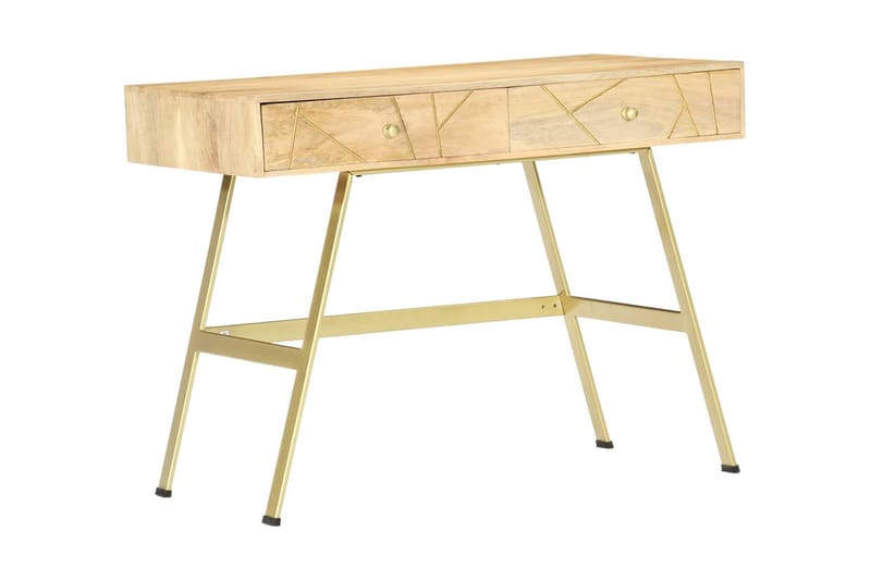 Skrivbord med lådor 100x55x75 cm massivt mangoträ - Brun - Möbler - Hemmakontor - Skrivbord