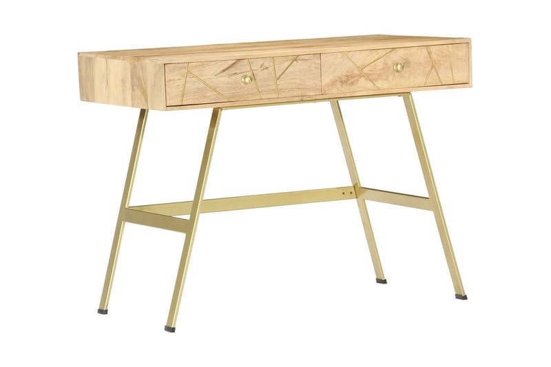 Skrivbord med lådor 100x55x75 cm massivt mangoträ - Brun - Möbler - Hemmakontor - Skrivbord