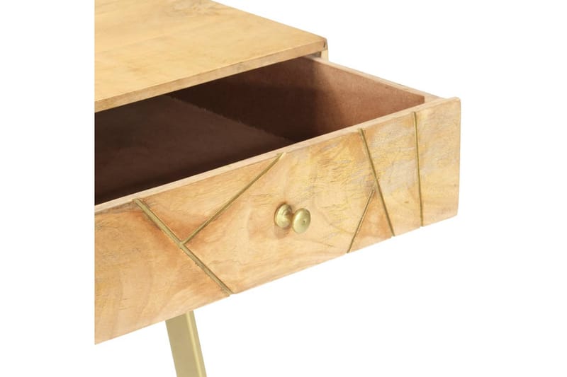 Skrivbord med lådor 100x55x75 cm massivt mangoträ - Brun - Möbler - Hemmakontor - Skrivbord