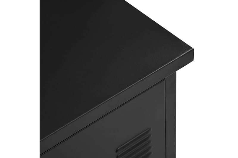 Skrivbord med lådor industriell svart 120x55x75 cm stål - Svart - Skrivbord - Bord