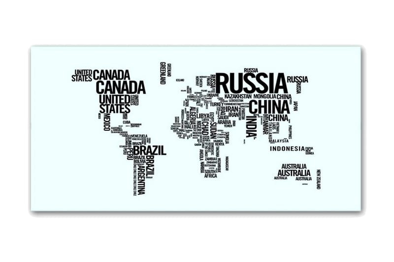 Skrivbord med världskarta 120x60x75 cm - Vit - Möbler - Hemmakontor - Skrivbord