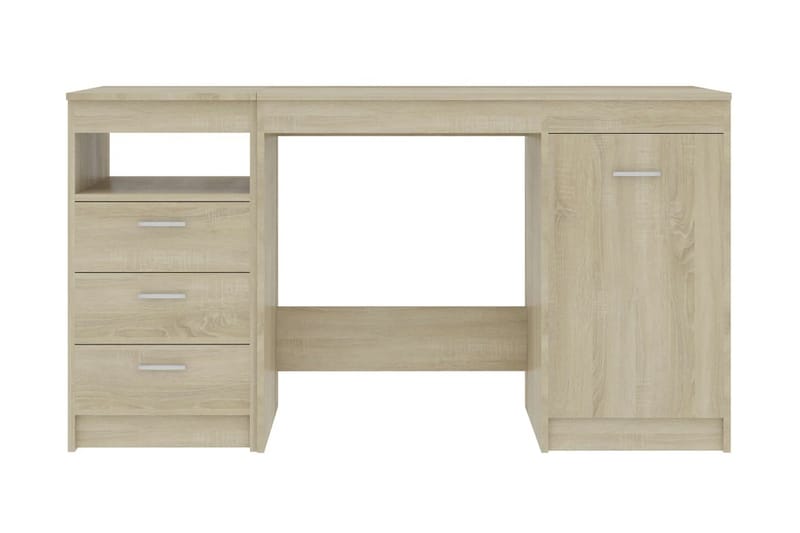Skrivbord sonoma-ek 140x50x76 cm spånskiva - Brun - Möbler - Hemmakontor - Skrivbord