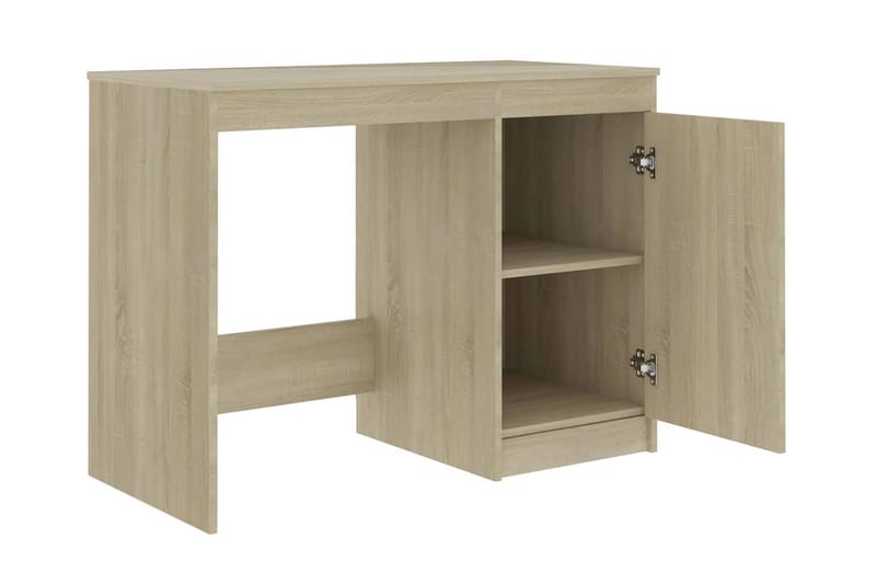 Skrivbord sonoma-ek 140x50x76 cm spånskiva - Brun - Möbler - Hemmakontor - Skrivbord