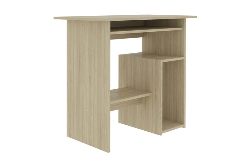 Skrivbord sonoma-ek 80x45x74 cm spånskiva - Brun - Möbler - Hemmakontor - Skrivbord