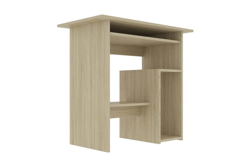 Skrivbord sonoma-ek 80x45x74 cm spånskiva - Brun - Möbler - Hemmakontor - Skrivbord