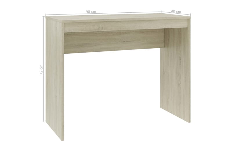 Skrivbord sonoma-ek 90x40x72 cm spånskiva - Brun - Möbler - Hemmakontor - Skrivbord