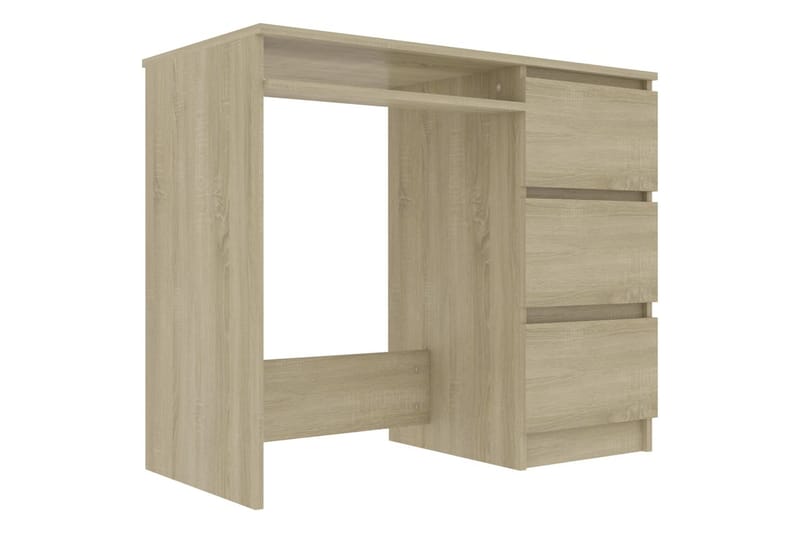 Skrivbord sonoma-ek 90x45x76 cm spånskiva - Brun - Möbler - Hemmakontor - Skrivbord