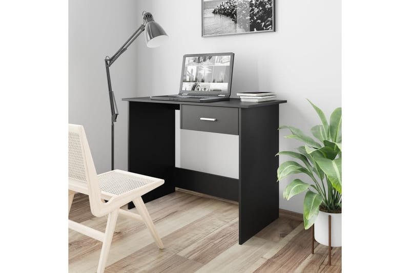 Skrivbord svart 100x50x76 cm spånskiva - Svart - Möbler - Hemmakontor - Skrivbord
